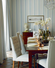 Load image into Gallery viewer, Eaton Stripe Dove Grey Seaspray Wallpaper