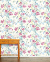 Load image into Gallery viewer, Cosmos Off White / Grey-Green Wallpaper