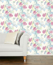 Load image into Gallery viewer, Cosmos Off White / Grey-Green Wallpaper