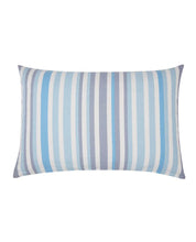 Load image into Gallery viewer, Editions Aqua Stripe Embroidered Cushion