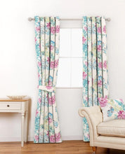 Load image into Gallery viewer, Cosmos Off White/Grey Green Curtain Fabric