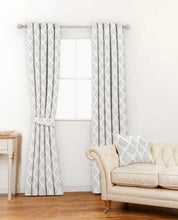 Load image into Gallery viewer, Florin Silver Curtain Fabric
