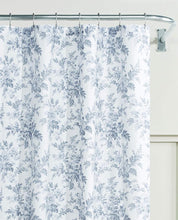 Load image into Gallery viewer, Annalise Floral Shadow Grey Shower Curtain
