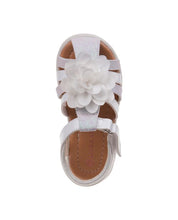 Load image into Gallery viewer, Laura Ashley White Flower Fisherman Sandals for Toddler Girls