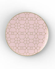 Load image into Gallery viewer, Blush Gold Coupe Pattern 56 Piece Party Set (Setting for 8)