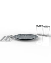 Load image into Gallery viewer, Grey Silver Coupe Pattern 56 Pc Party Set (Setting for 8)