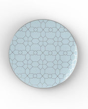 Load image into Gallery viewer, Ice Blue Silver Coupe Pattern 56 Pc Party Set (Setting for 8)