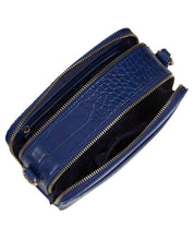 Load image into Gallery viewer, Crocodile Cobalt Square Cross Body Bag