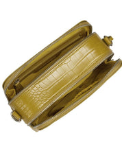 Load image into Gallery viewer, Crocodile Chartreuse Square Cross Body Bag