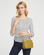 Load image into Gallery viewer, Crocodile Chartreuse Square Cross Body Bag