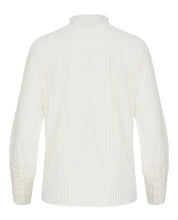Load image into Gallery viewer, Ivory Dobby and Lace Pintuck Blouse