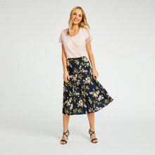 Load image into Gallery viewer, Floral Pleated Midi Skirt