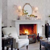 Load image into Gallery viewer, Josette White/Dove Grey Wallpaper
