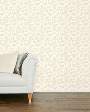 Load image into Gallery viewer, Lilac Dark Linen Floral Wallpaper
