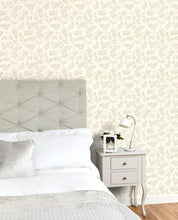 Load image into Gallery viewer, Lilac Dark Linen Floral Wallpaper
