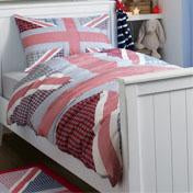 Load image into Gallery viewer, Harry Blue and Red Union Jack Duvet Cover Bedset

