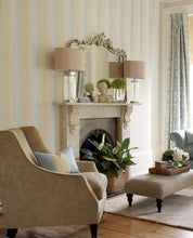 Load image into Gallery viewer, Draper Stripe Duck Egg Wallpaper
