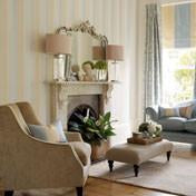 Load image into Gallery viewer, Draper Stripe Duck Egg Wallpaper
