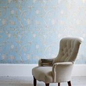 Load image into Gallery viewer, Summer Palace Powder Blue Wallpaper
