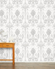 Load image into Gallery viewer, Josette Silver Glitter Wallpaper
