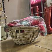 Load image into Gallery viewer, Henford Cranberry Chenille Throw
