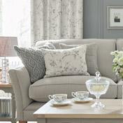 Load image into Gallery viewer, Iona Slate Printed and Beaded Cushion
