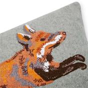 Load image into Gallery viewer, Fox Embroidered Cushion
