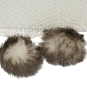 Load image into Gallery viewer, Knitted Faux Fur Pom Pom Throw
