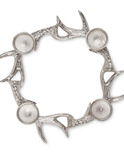 Load image into Gallery viewer, Antler Ring Silver Tealight Holder
