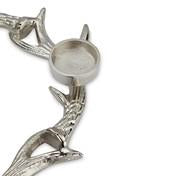 Load image into Gallery viewer, Antler Ring Silver Tealight Holder
