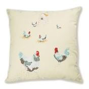 Load image into Gallery viewer, Chickens Embroidered Cushion
