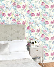 Load image into Gallery viewer, Cosmos Off White / Grey-Green Wallpaper
