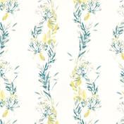Load image into Gallery viewer, Floral Stripe Grey-Green Wallpaper
