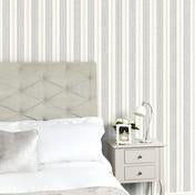 Load image into Gallery viewer, Heacham Stripe Silver Wallpaper
