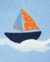 Load image into Gallery viewer, Boats Blue Fleece Blanket
