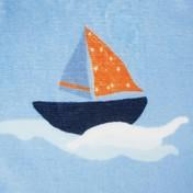 Load image into Gallery viewer, Boats Blue Fleece Blanket

