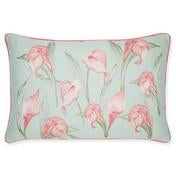 Load image into Gallery viewer, Lilium Embroidered Duck Egg Cushion
