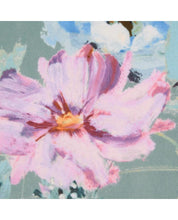 Load image into Gallery viewer, Cosmos Printed Velvet Grey Green Cushion
