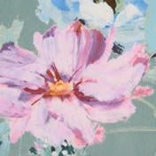 Load image into Gallery viewer, Cosmos Printed Velvet Grey Green Cushion
