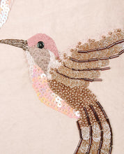 Load image into Gallery viewer, Hummingbird Embellished Blush Cushion
