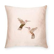 Load image into Gallery viewer, Hummingbird Embellished Blush Cushion
