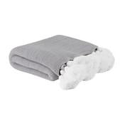 Load image into Gallery viewer, Gable Knitted Tassel Grey Throw
