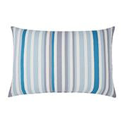 Load image into Gallery viewer, Editions Aqua Stripe Embroidered Cushion
