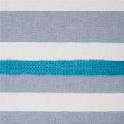 Load image into Gallery viewer, Editions Aqua Stripe Embroidered Cushion
