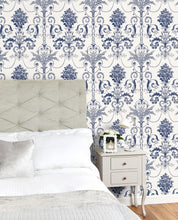 Load image into Gallery viewer, Josette Off White/Midnight Wallpaper
