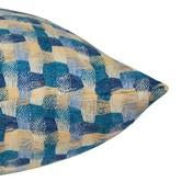 Load image into Gallery viewer, Kew Check Dark Seaspray Cushion
