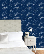 Load image into Gallery viewer, Pussy Willow Midnight Floral Wallpaper
