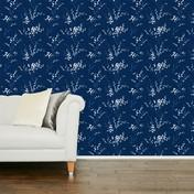 Load image into Gallery viewer, Pussy Willow Midnight Floral Wallpaper
