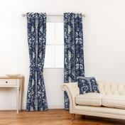 Load image into Gallery viewer, Josette Midnight Drapery Fabric
