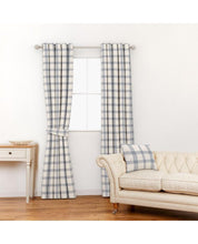Load image into Gallery viewer, Dalby Check Seaspray Curtain Fabric

